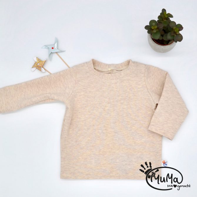 Langarm - Bio-Jersey Naturweiss