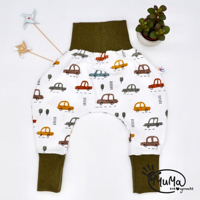 Pumphose - Bio-Jersey Auto mit Bund khaki