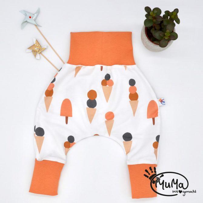 Pumphose - Bio-Jersey Eistüte mit Bund ocker