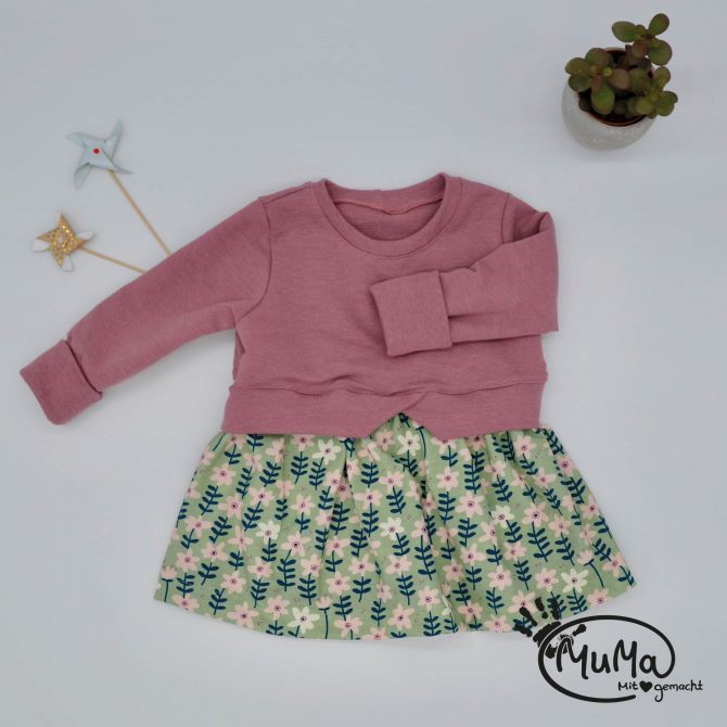 Girly Sweater - Bio-French-Terry altrosa io-Jersey Blumen