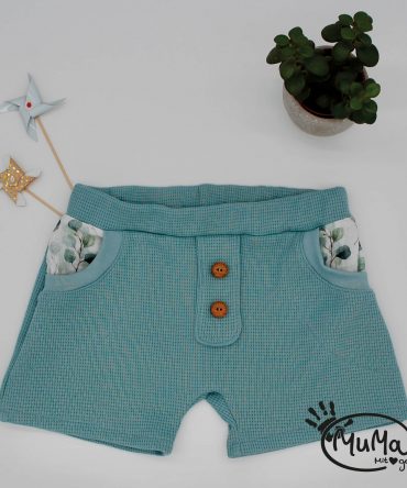 Kurze Pumphose Waffel Jersey Mint