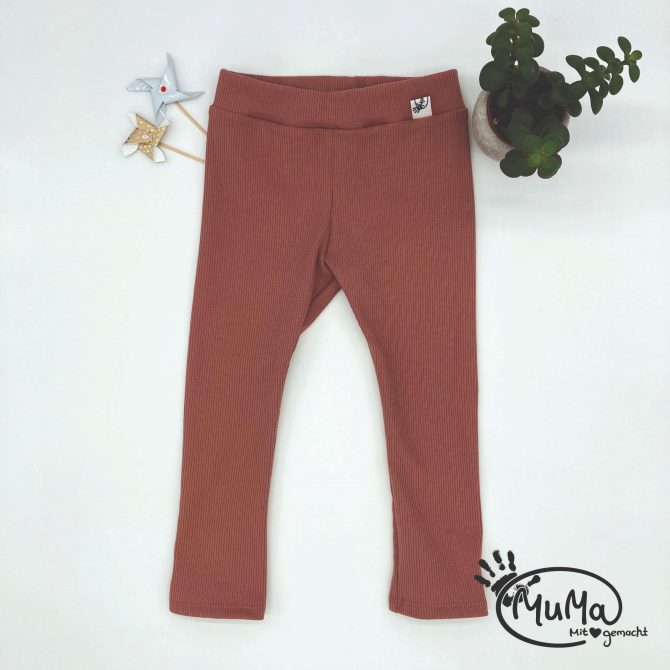 Leggings Rippjersey Oldrose