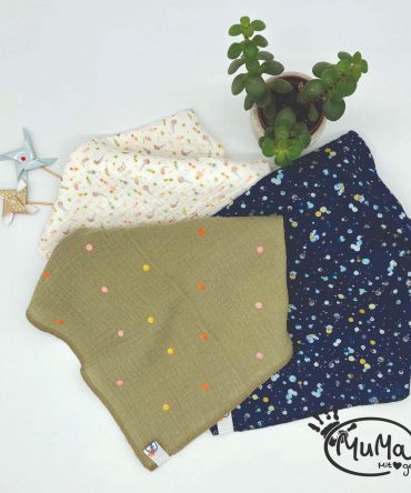 Spuckerle - Ökotex Standard 100 Blumenwiese Khaki Punkte