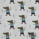 Bio French Terry Kroko Blau