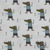 Pumphose - Bio-French-Terry - Kroko, Blau