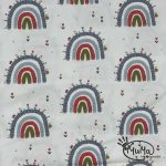 Bio Jersey Regenbogen Weiss