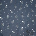 Musselin Herzblatt Jeansblau
