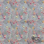 Ripp Jersey Blume Grau