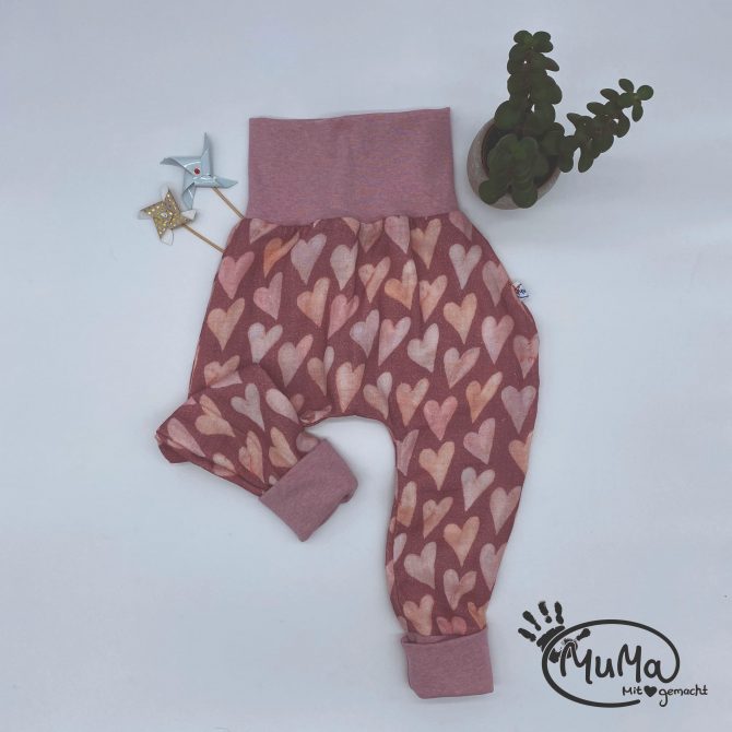 Pumphose Musseline Herzen